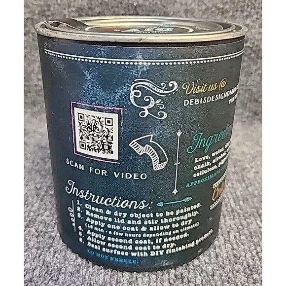 NEW Debi's Design Diary DIY Paint in Carnival Red 32 fl oz Chalk Paint Quart - Picture 3 of 4